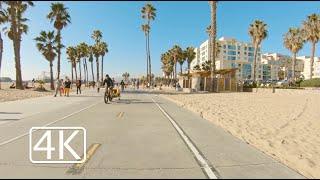 Manhattan Beach to Santa Monica  Ocean Bike Ride  4K