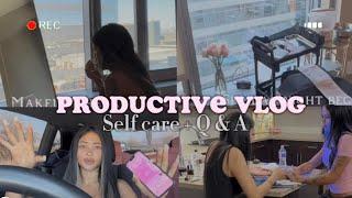 PRODUCTIVE GETTING MY LIFE TOGETHER VLOG  SELF CARE Q & A update
