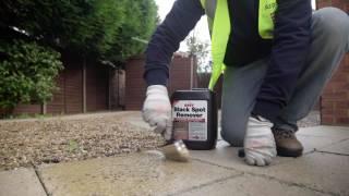 Applying EASY Black Spot Remover - For Patios Paths and Drives