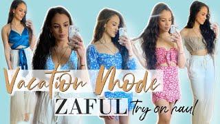 ZAFUL VACTATION TRY ON HAUL bikinis summer  spring clothes  Janelle Mariss