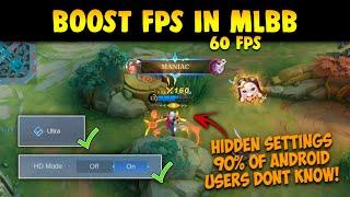 HOW TO BOOST FPS IN MOBILE LEGENDS INSTANT 60 FPS Using these tricks - MLBB