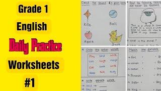 Grade 1 English Daily Practice Worksheets #1  Homeschooling Grade 1 English Worksheets #1