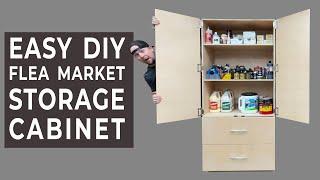 I made a DIY Storage Cabinet from plywood I bought at the Flea Market