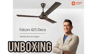 FALCON DECO 425 RPM HIGH SPEED FAN ORIENT  METALLIC BRONZE COPPER COLOUR FAN  UNBOXING