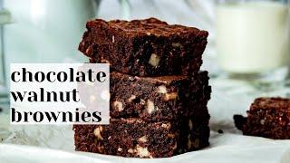 Chocolate Walnut Brownies - Gooey Brownies with Walnuts #shorts