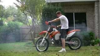 2013 KTM 250 SX Start Up with FMF Factory Fatty Pipe and Titanium 2 Silencer