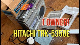 Hitachi TRK-5350E Radio Cassette Recorder Unboxing. 1 Owner. Original Contents Boombox Service.