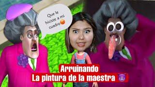 ARRUINO EL CUADRO DE LA MAESTRA Y SE RÍEN DE ELLA  SCARY TEACHER 3D