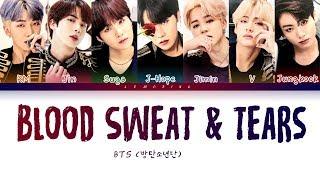 BTS - Blood Sweat & Tears 방탄소년단 - 피 땀 눈물 Color Coded LyricsHanRomEng가사