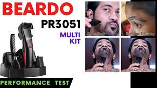 Beardo PR3051 Trimmer Trimming Process  Beardo PR3051 Beast Budget Trimmer Kit