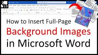 How to Insert Full Page Background Images in Microsoft Word PC & Mac