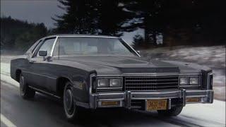 78 Cadillac Eldorado chased by dog sled