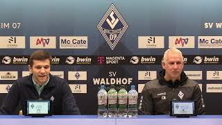 3. Liga  22. Spieltag  Erzgebirge Aue  - SV Waldhof  Pressekonferenz vor dem Spiel