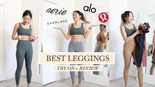 BEST LEGGINGS Try On + Review Lululemon Alo Yoga Everlane Aerie