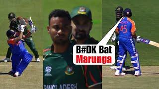 Rohit Sharma huge clash with Litton Das when ball hit on helmet Ind vs Ban Warm Up Match T20 WC 2024