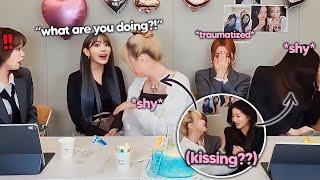 Kazuha & Eunchae *kissed* during livestream? the unnies were shocked