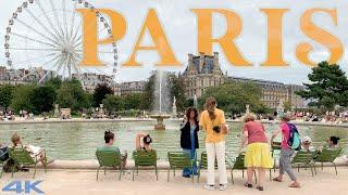 Paris France  Summer 2023 - Tuileries Garden - 4K HDR Walking Tour