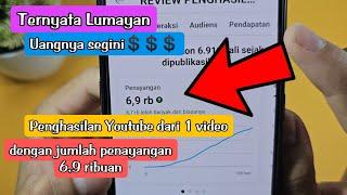 Review penghasilan Gaji Youtube dari 1 video dengan penayangan 7000 kali tayang