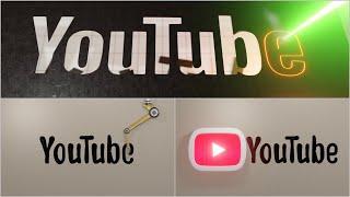 YouTube Logo Intro - Laser cutting & wall painting
