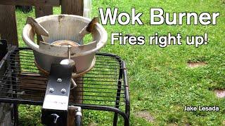 Wok burner fires right up.