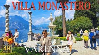 LAKE COMO-VILLA MONASTERO VARENNA - Walking Tour - 4K UHD - with Captions