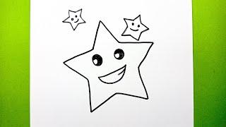 Çok Kolay Yıldız Çizimi Adım Adım Yıldız Resmi Nasıl Çizilir How To Draw Stars Step by Step Easy