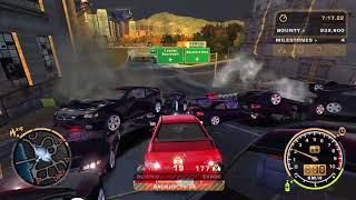 NFS Most Wanted 1000 Cops VS Mitsubishi Lancer Evolution VIII