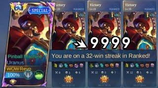 URANUS TRUE DAMAGE BEST HERO FOR SOLO RANKED GAME 2024  totally insane  - Mobile Legends