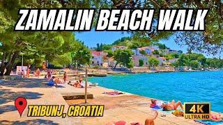 BEACH WALK ZAMALIN - TRIBUNJ CROATIA 4K