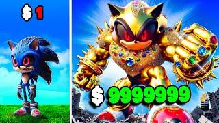 $1 to $1000000 Sonic EXE in GTA 5 RP