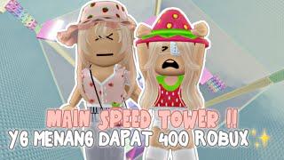 LOMBA DI SPEED TOWER YG MENANG DAPAT 400 ROBUX ?   ROBLOX INDONESIA  