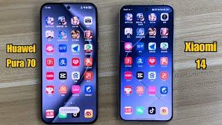 Huawei Pura 70 vs Xiaomi 14  SPEED COMPARISON