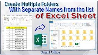 Create Multiple Folders in Computer From the List in Excel  Make 100 Folders in 30 Seconds