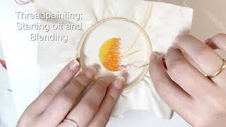 Threadpainting in depth starting off and blending - Hand Embroidery Tutorial