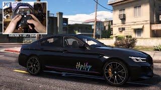 BMW M5 2021 - GTA V  Logitech G29  When GTA VI ? Who waiting? REVIEW