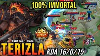 Deadly & Tanky Terizla Best Build 2022 100% IMMORTAL - Build Top 1 Global Terizla  MLBB