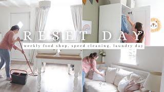 JULY RESET DAY  getting back on track food shop + haul organising laundry day speed clean