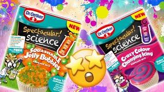 Making Dr Oetker Crazy Colour Changing Icing & Jelly Bubble Science Cupcakes  Baking With Kids