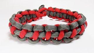 Paracord Tutorial How To Tie A 2 Color Thin Line Solomon Bar Parachute Cord Bracelet