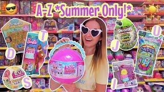 A-Z *SUMMER ONLY* MYSTERY TOYS SHOPPING CHALLENGE️️ WORLDS BIGGEST TOY STORE🫢