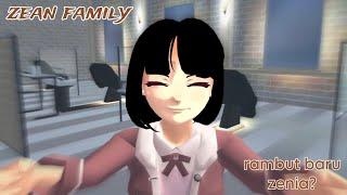 ZEAN FAMILY  MINI VLOG RAMBUT BARU ZENIA?  DRAMA SAKURA SCHOOL SIMULATOR