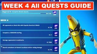 WEEK 4 All QUESTS GUIDE Fortnite Chapter 5 Season 4