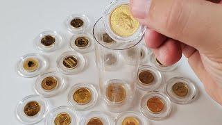 Starting A Tube Of 14 Ounce Gold Coins