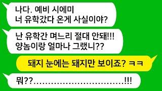 톡톡사이다 대학교때 외국에서 3년 공부한 경력을 두고 외국인이랑 매일 그런거 아니냐며 말도 안되는 소리를 하는 시모를 참 교육합니다