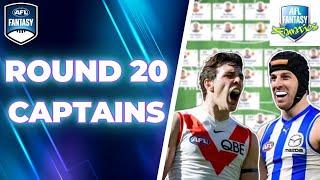 Round 20 Captains  AFL Fantasy 2024