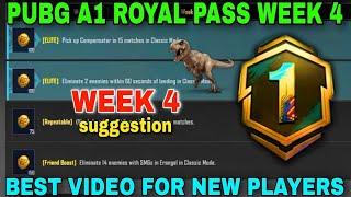 a1 royal pass week 4 mission  pubg week 4 mission