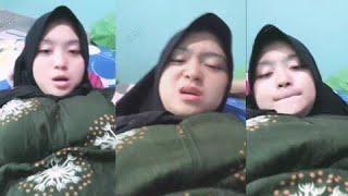 TANTE HIJAB CANTIK PAKAI DASTER DI KASUR BIGO LIVE HOT