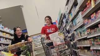 SEXY girl reacts to huge bulge in the store visibly turned on