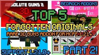 PART 2 TOP 5 Best RARE 3D Guns for MCPEMCBE 1.21+  Forgotten Originals  Creator Crafter321