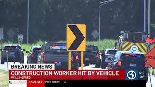 Construction worker hit by driver on I-91